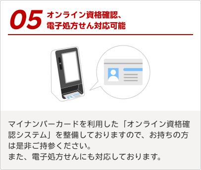 オンライン資格確認、電子処方せん対応可能